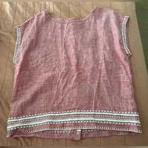 Sigrid Olsen Button Back Blouse